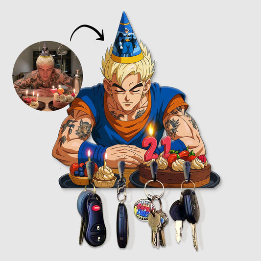 Portallaves estilo DRAGONBALL para Cumpleaños