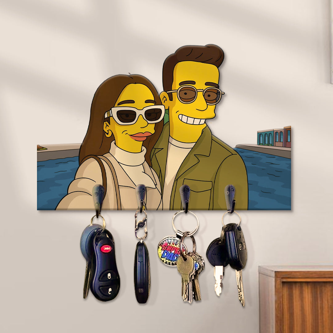 Portallaves estilo LOS SIMPSON para Aniversario