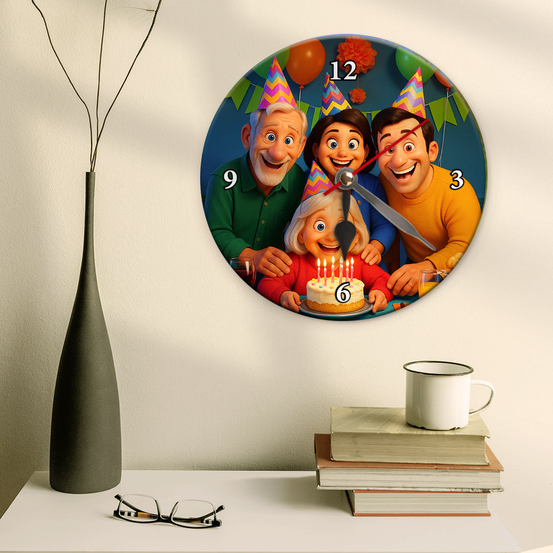 Reloj estilo CARICATURA para Cumpleaños
