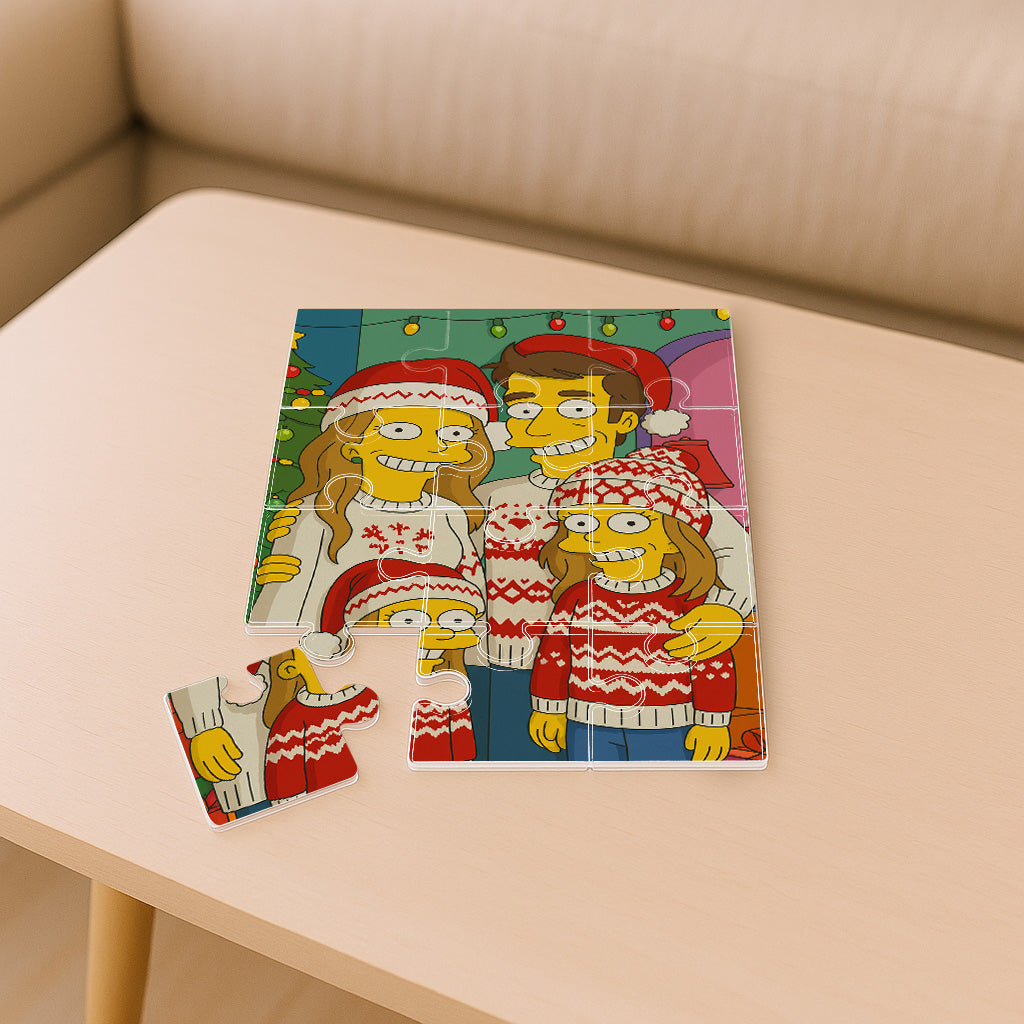 Puzzle estilo LOS SIMPSON para Navidad