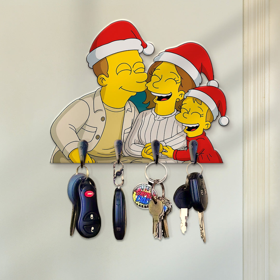 Portallaves estilo LOS SIMPSON para Navidad