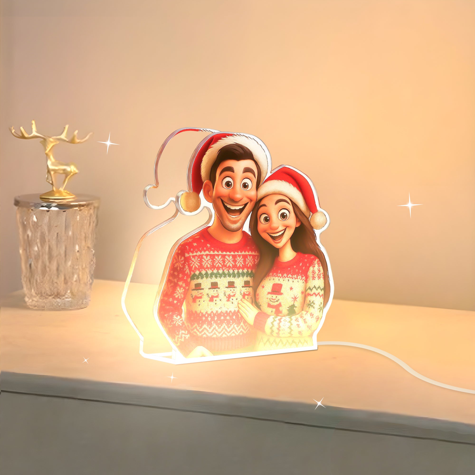 Lámpara CARICATURA Personalizada para Navidad