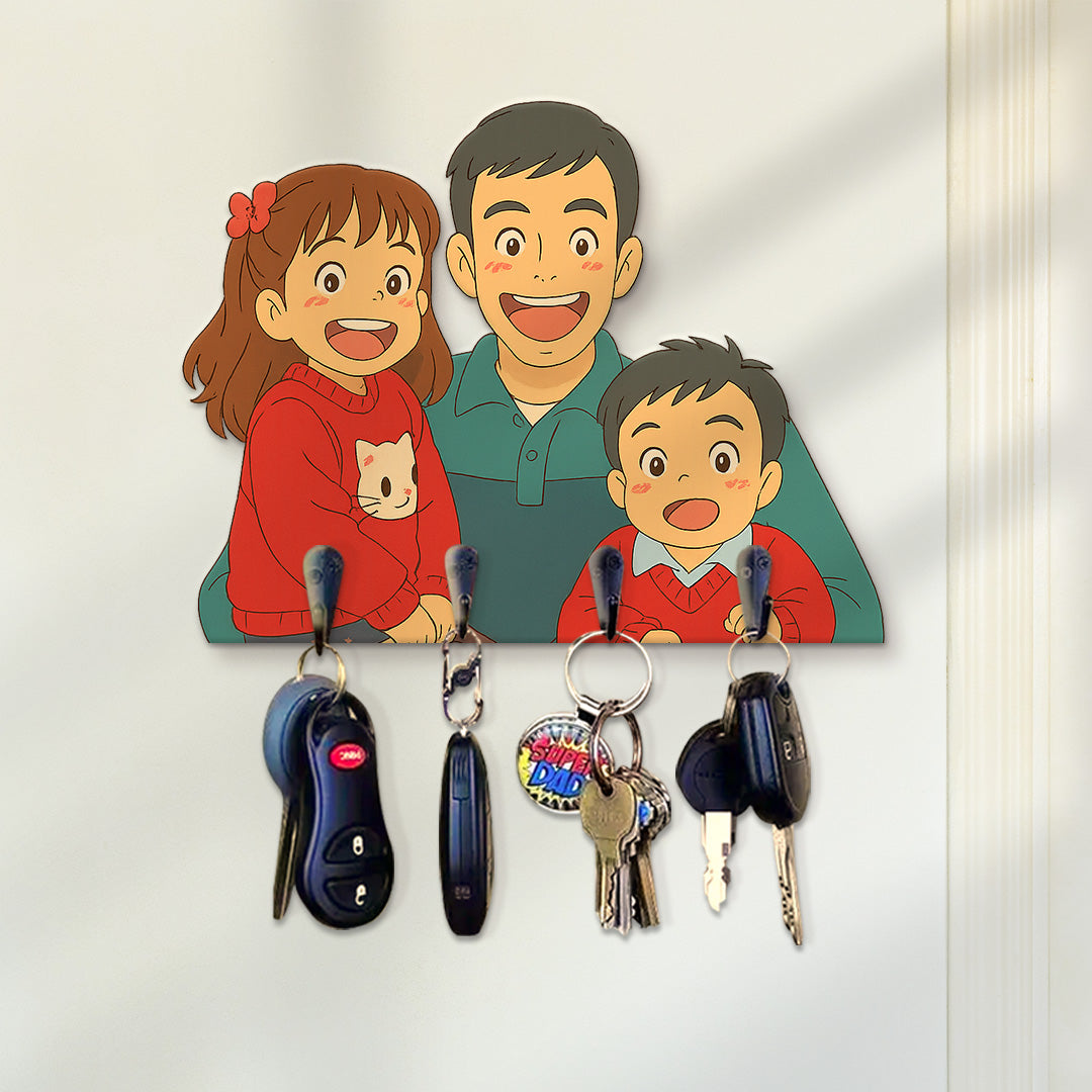 Portallaves estilo GHIBLI para Papá