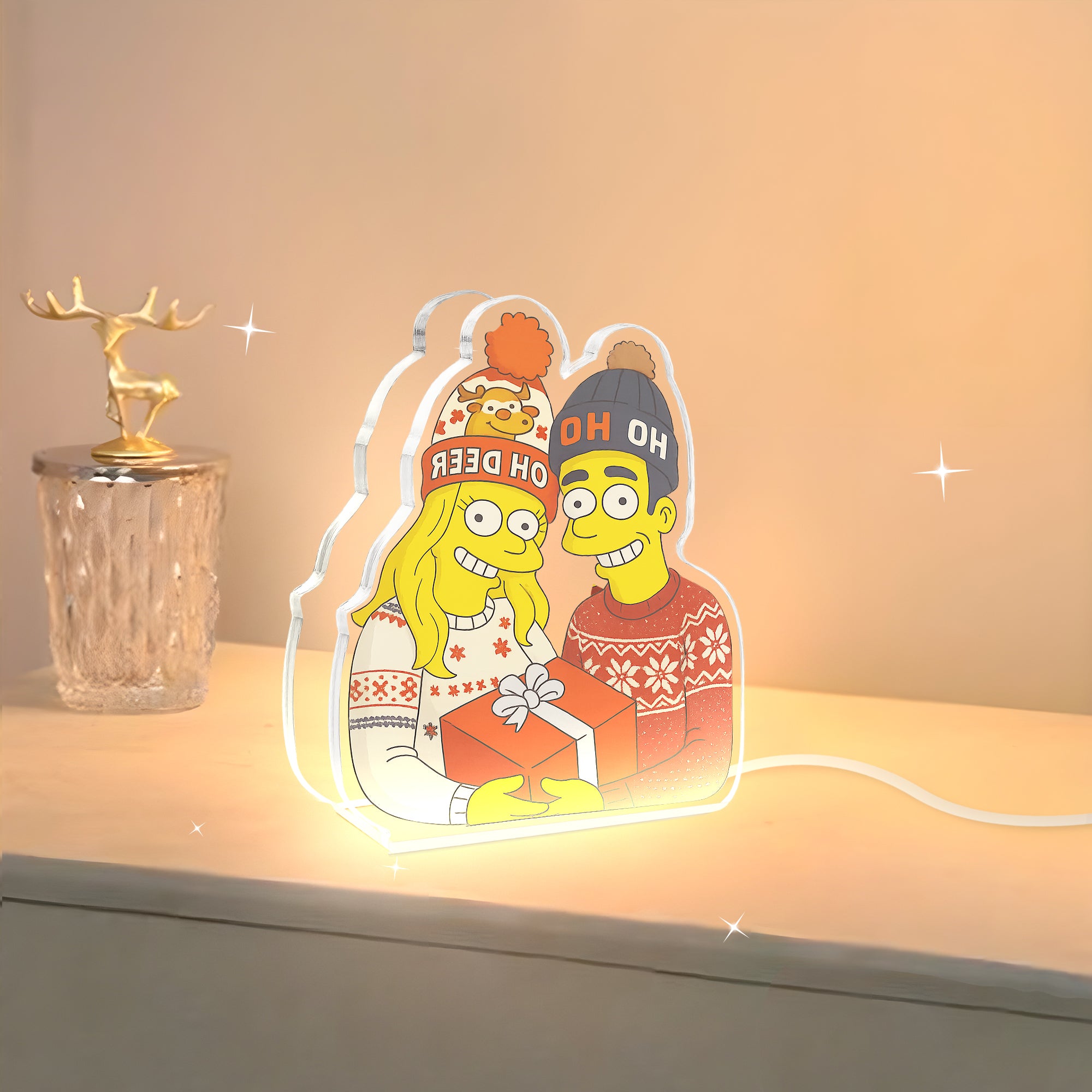 Lámpara LOS SIMPSON Personalizada para Navidad