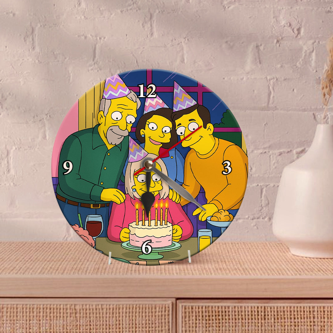 Reloj estilo LOS SIMPSON para Cumpleaños