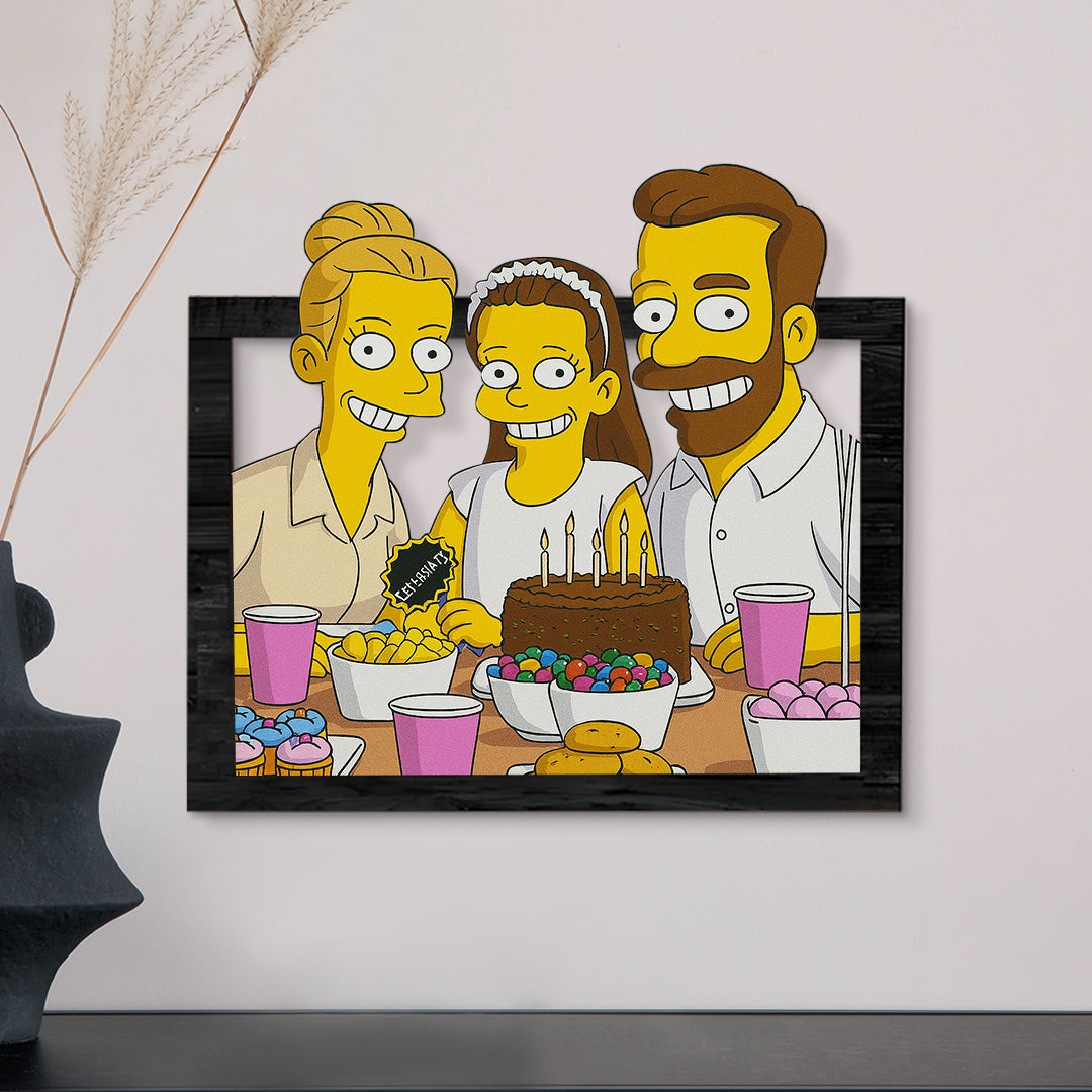 Cuadro dibujos animados LOS SIMPSON para Cumpleaños