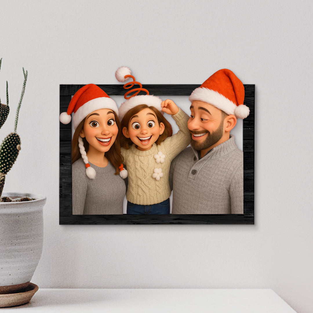 Cuadro dibujos animados CARICATURA para Navidad