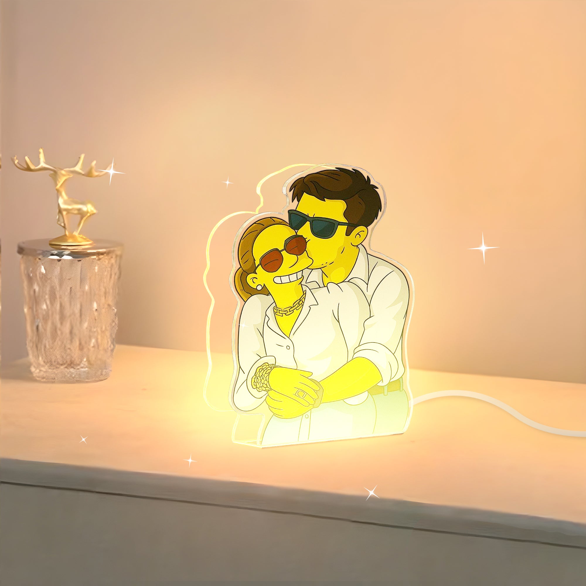 Lámpara LOS SIMPSON Personalizada para Aniversario