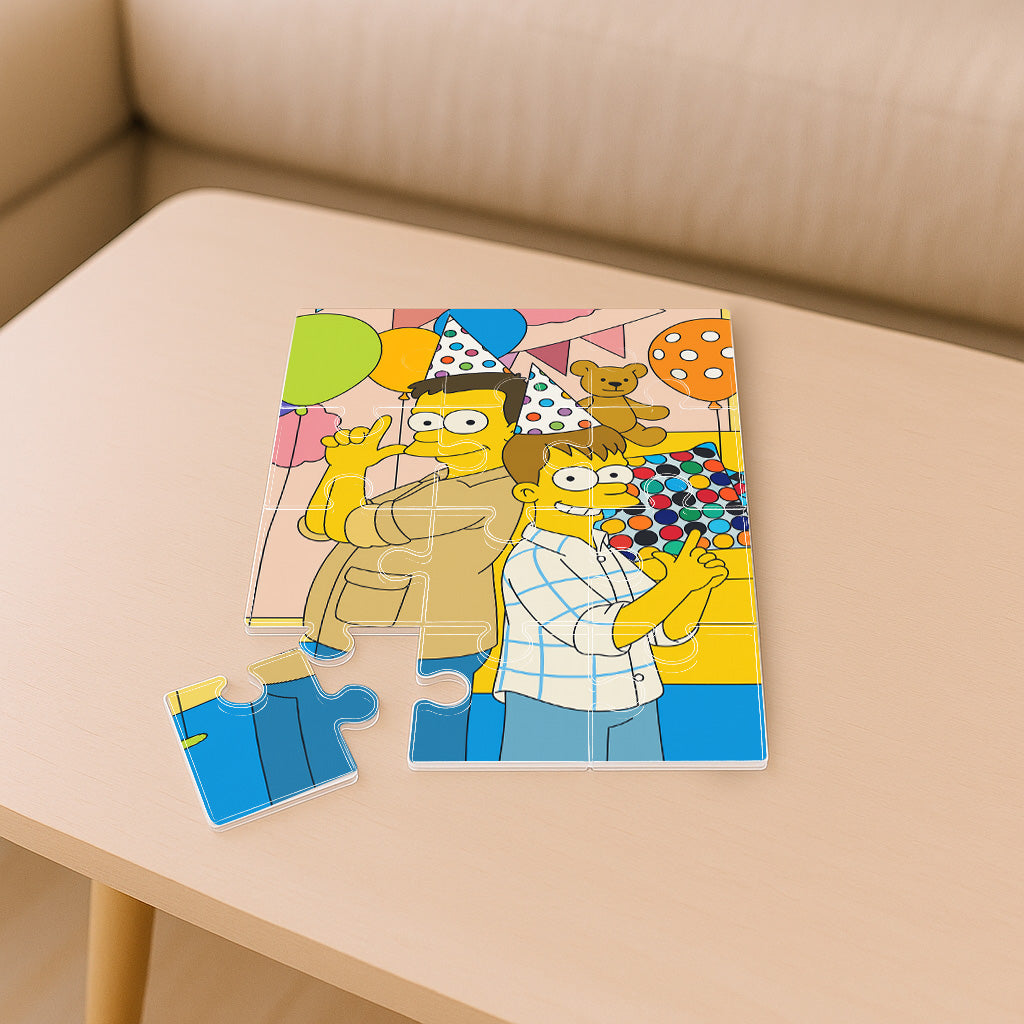 Puzzle estilo LOS SIMPSON para Cumpleaños