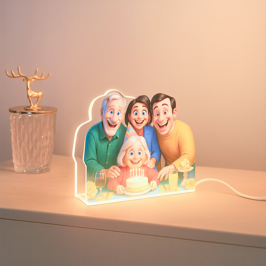 Lámpara CARICATURA Personalizada para Cumpleaños