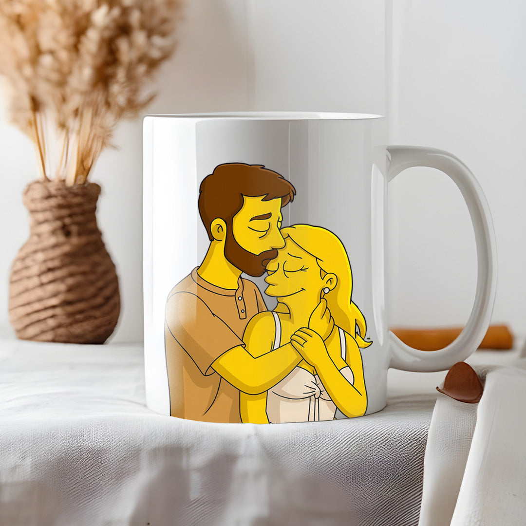 Taza estilo LOS SIMPSON para Aniversario