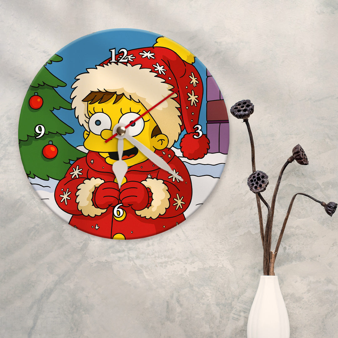 Reloj estilo LOS SIMPSON para Navidad