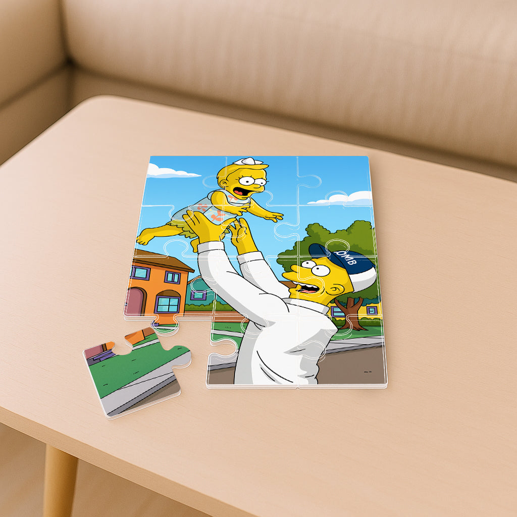Puzzle estilo LOS SIMPSON para Papá