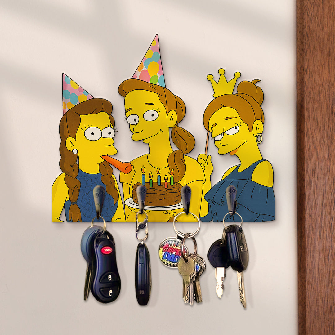 Portallaves estilo LOS SIMPSON para Cumpleaños