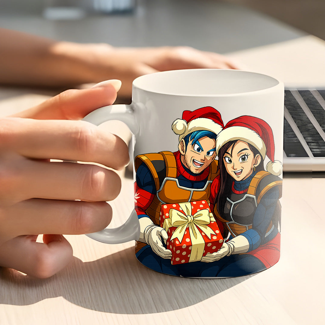 Taza estilo DRAGONBALL para Navidad