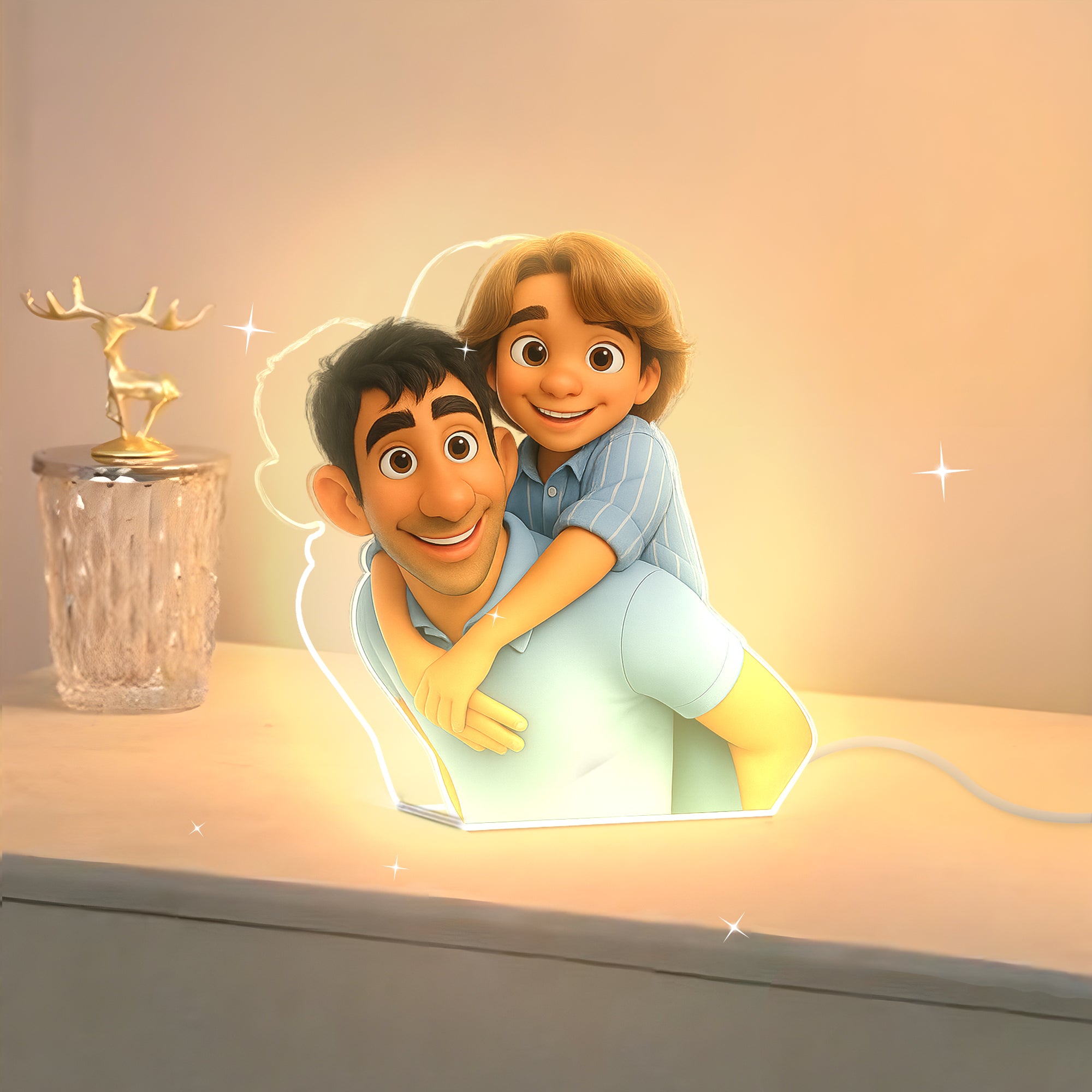 Lámpara CARICATURA Personalizada para Papá