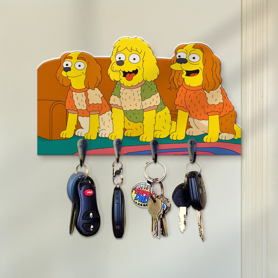 Portallaves estilo LOS SIMPSON para Mascotas