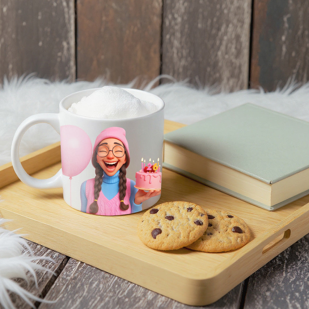 Taza estilo CARICATURA para Cumpleaños