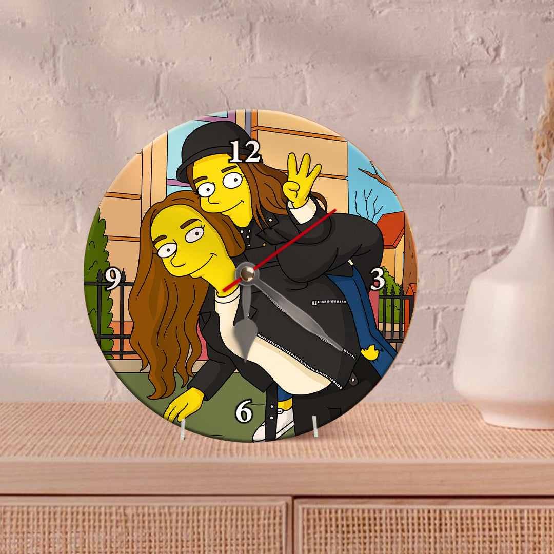 Reloj estilo LOS SIMPSON para Aniversario