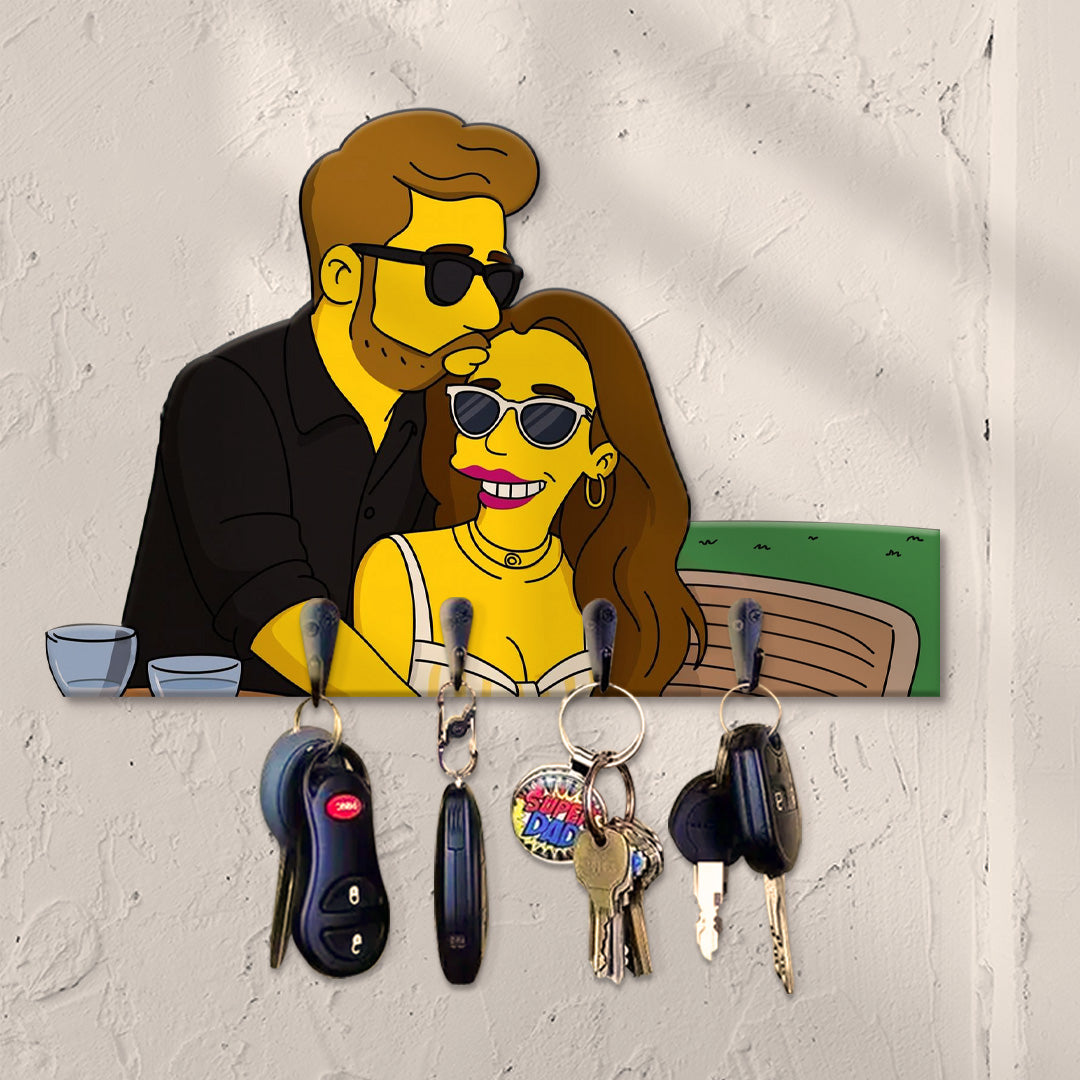 Portallaves estilo LOS SIMPSON para Aniversario