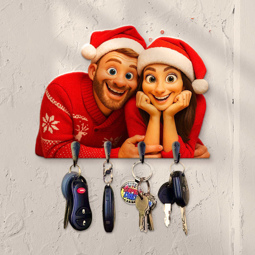 Portallaves estilo CARICATURA para Navidad