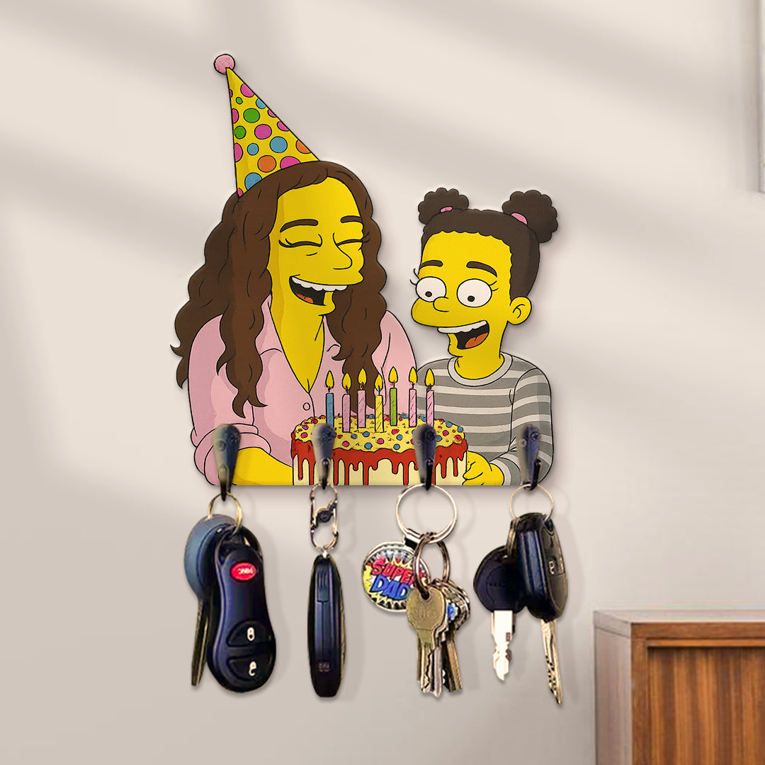 Portallaves estilo LOS SIMPSON para Cumpleaños