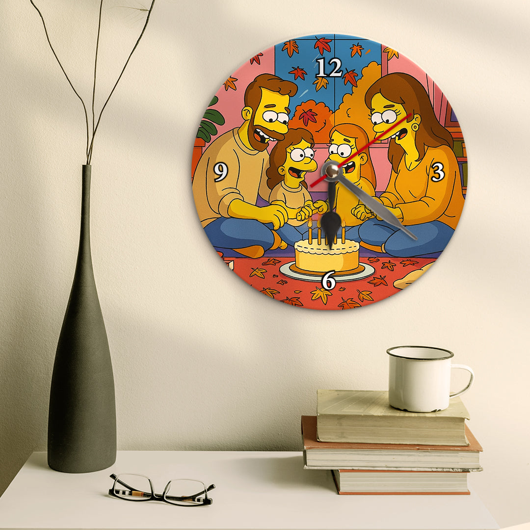 Reloj estilo LOS SIMPSON para Cumpleaños