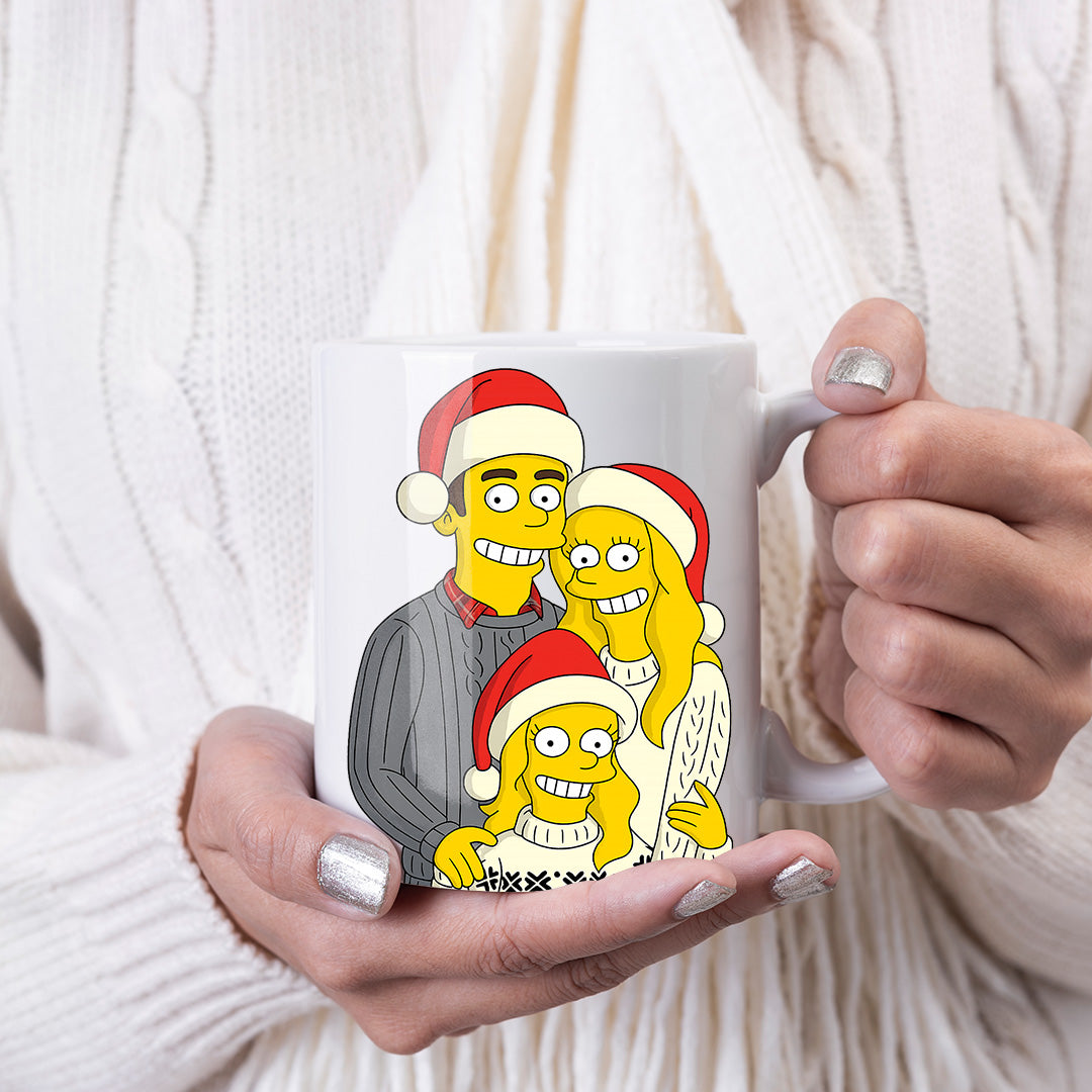 Taza estilo LOS SIMPSON para Navidad