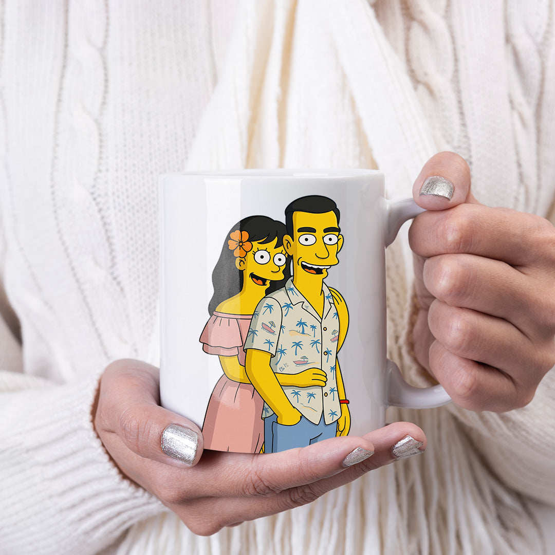 Taza estilo LOS SIMPSON para Aniversario