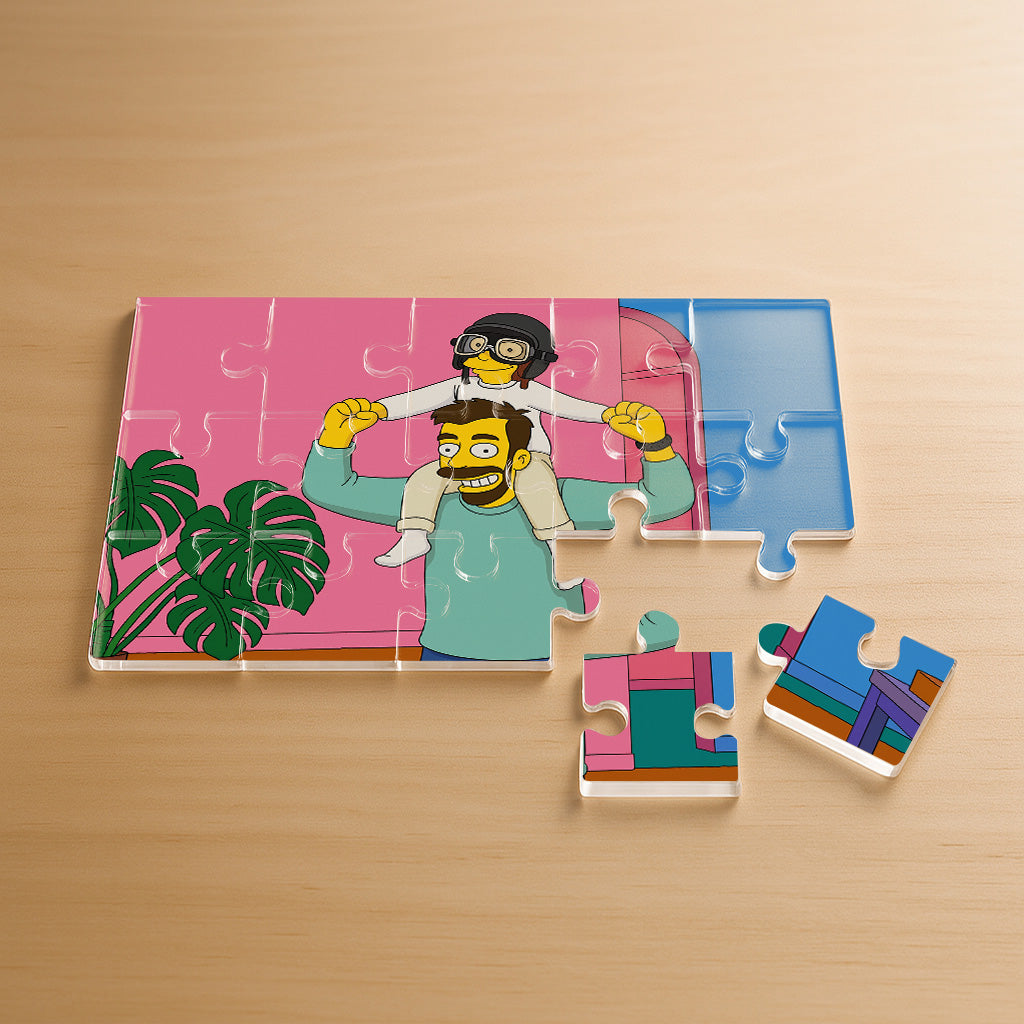 Puzzle estilo LOS SIMPSON para Papá