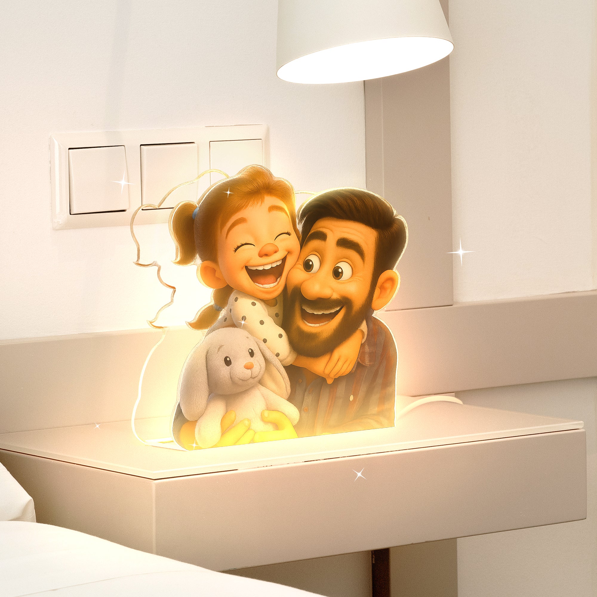 Lámpara CARICATURA Personalizada para Papá