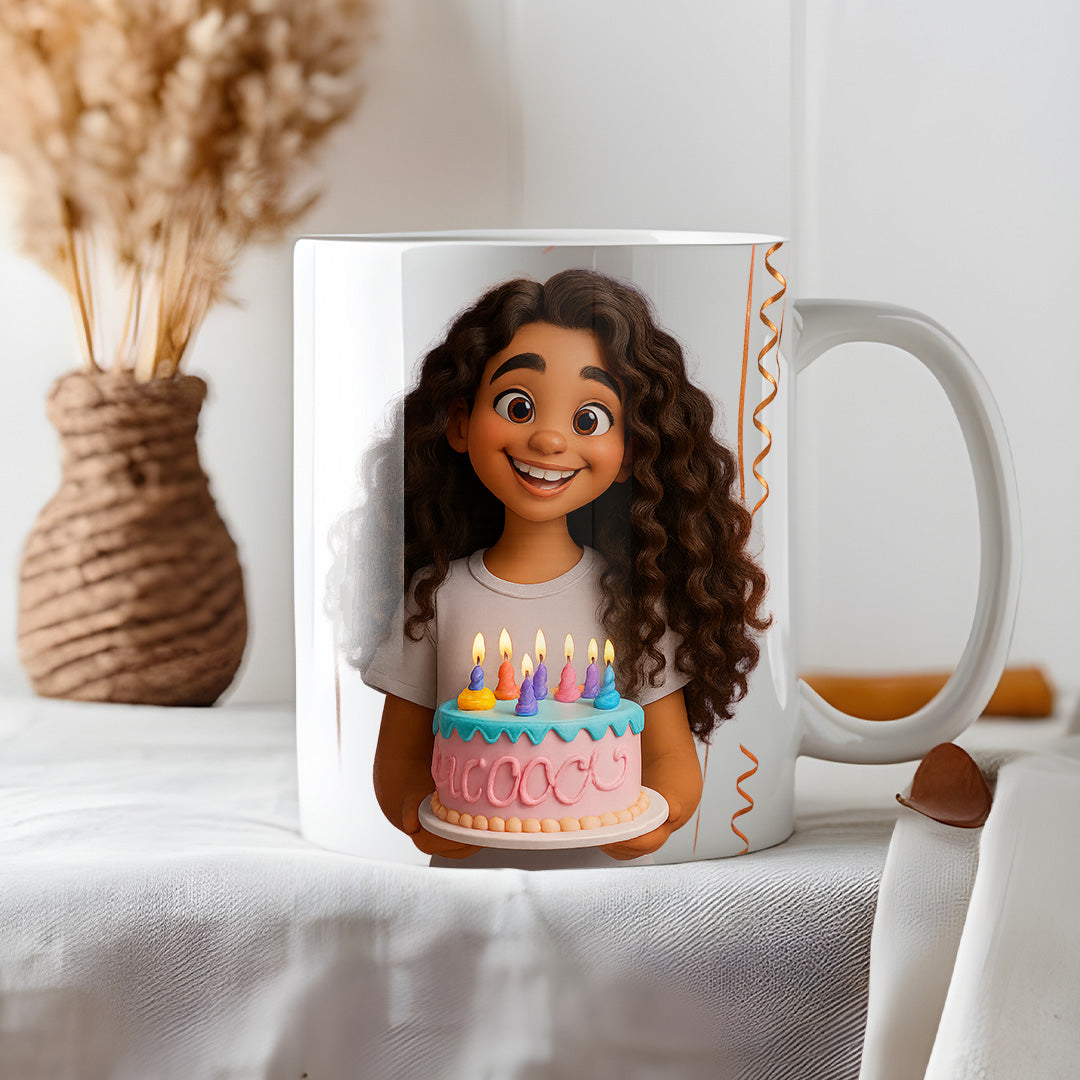 Taza estilo CARICATURA para Cumpleaños
