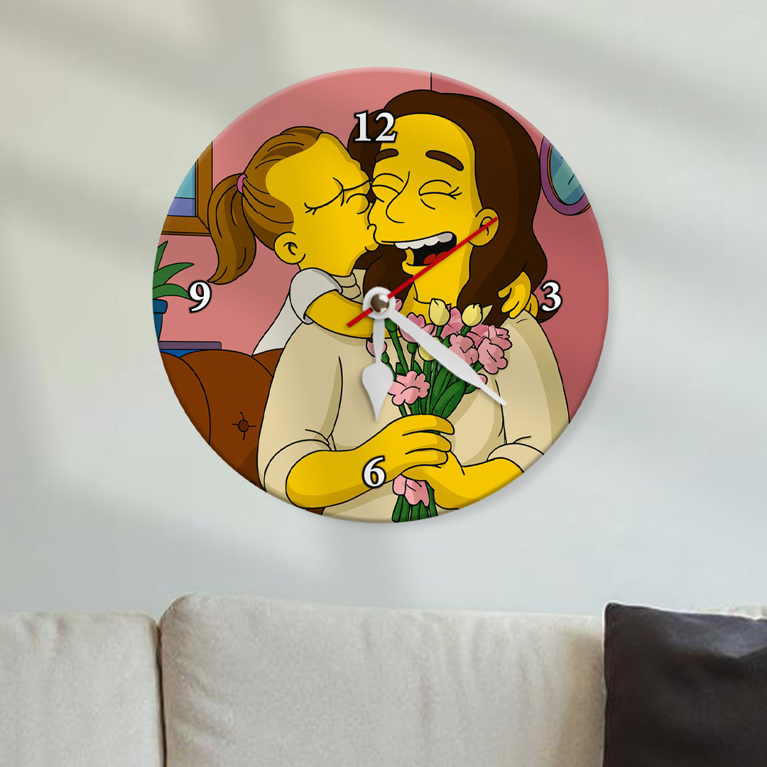 Reloj estilo LOS SIMPSON para Aniversario