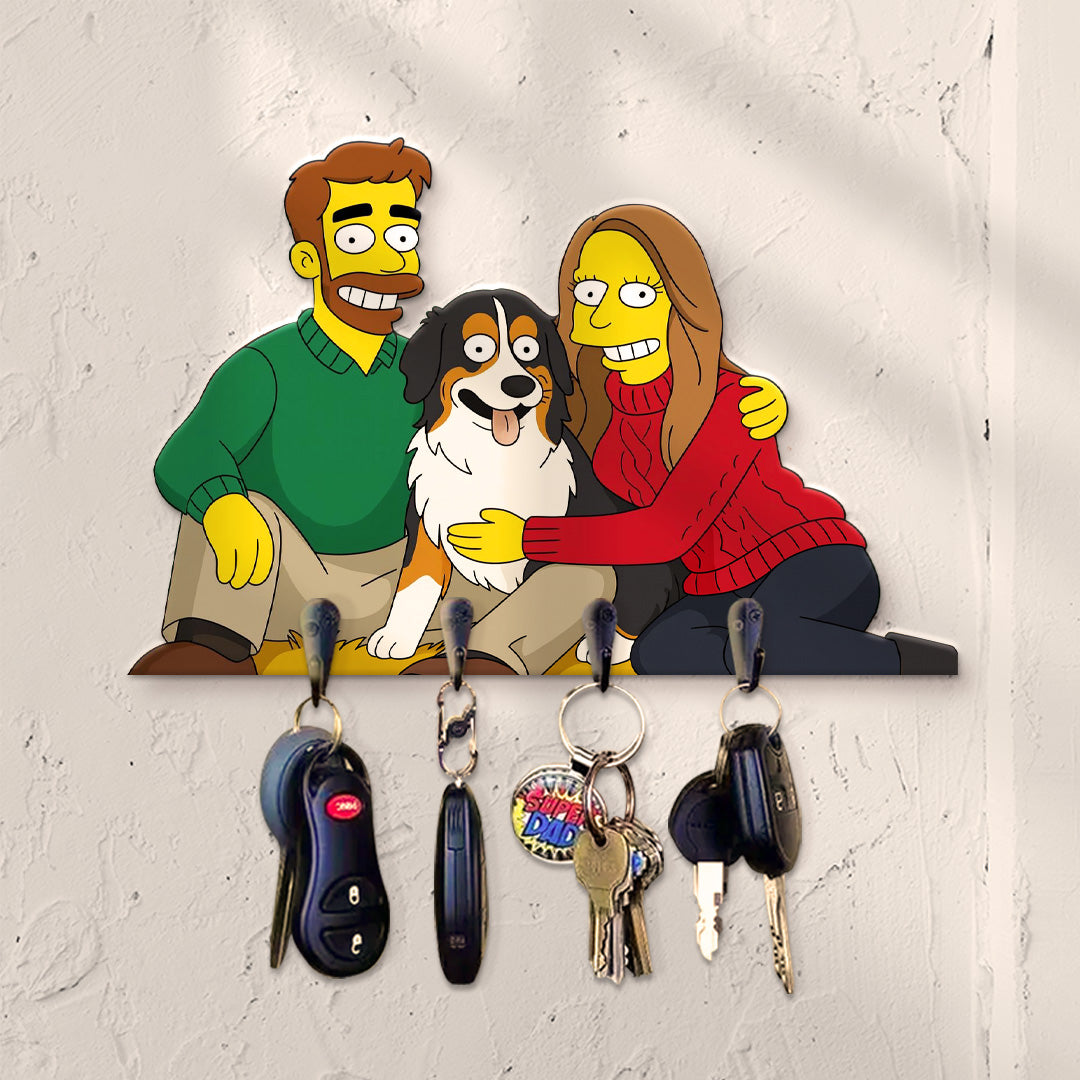 Portallaves estilo LOS SIMPSON para Mascotas