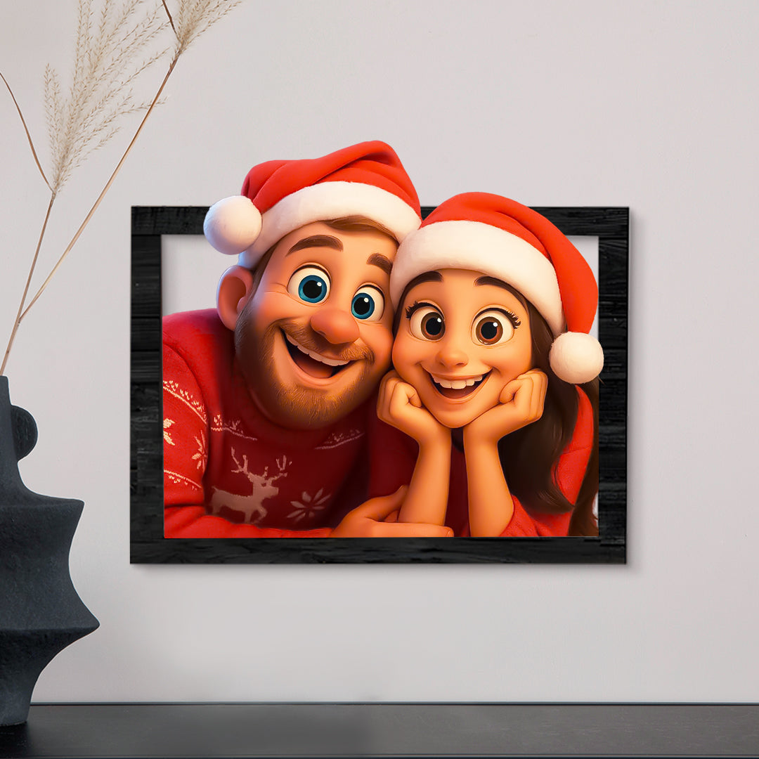 Cuadro dibujos animados CARICATURA para Navidad