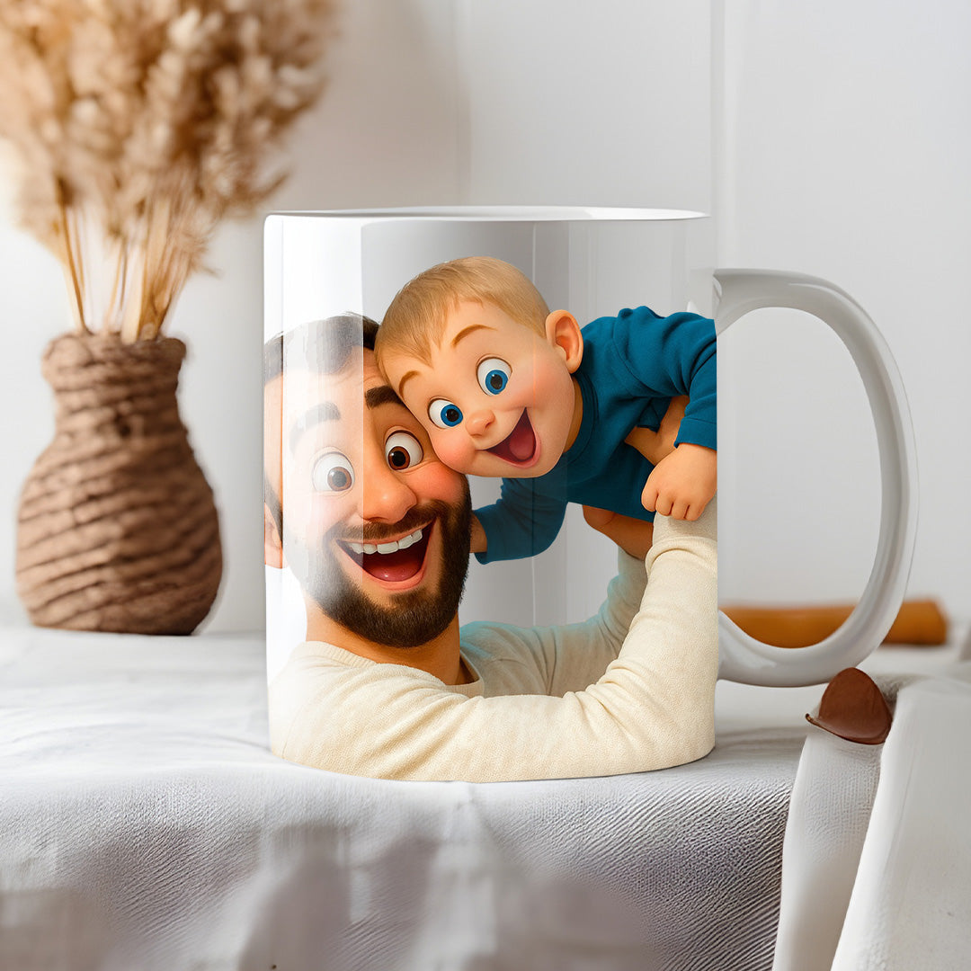 Taza estilo CARICATURA para Papá