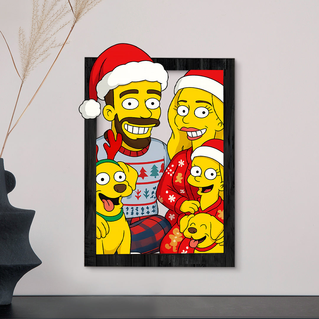 Cuadro dibujos animados LOS SIMPSON para Navidad