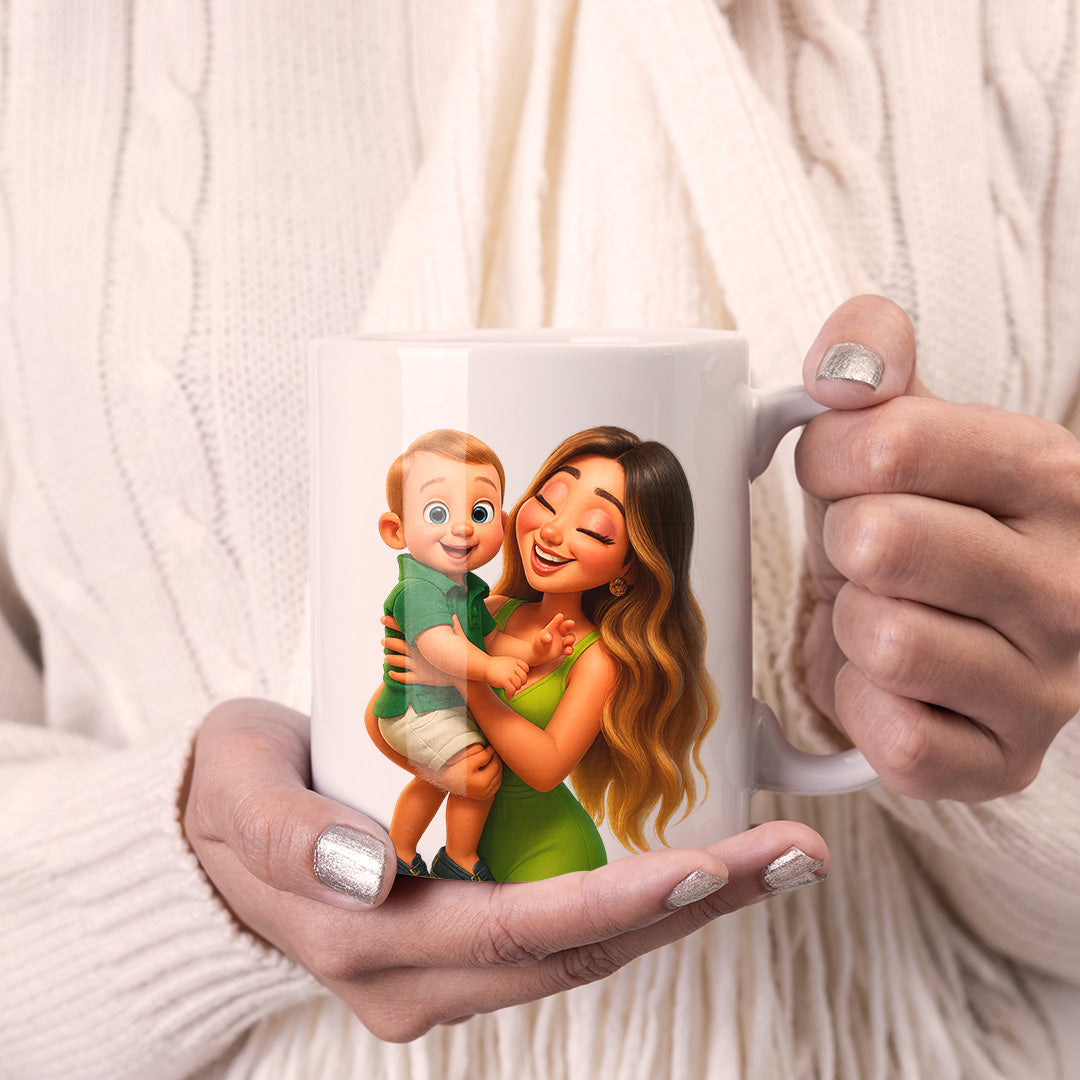 Taza estilo CARICATURA para Mamá