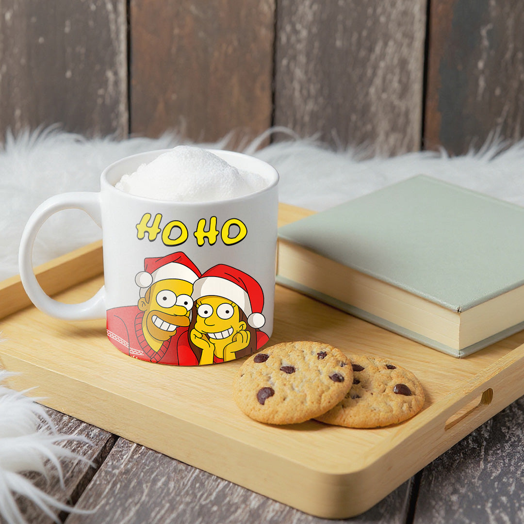 Taza estilo LOS SIMPSON para Navidad