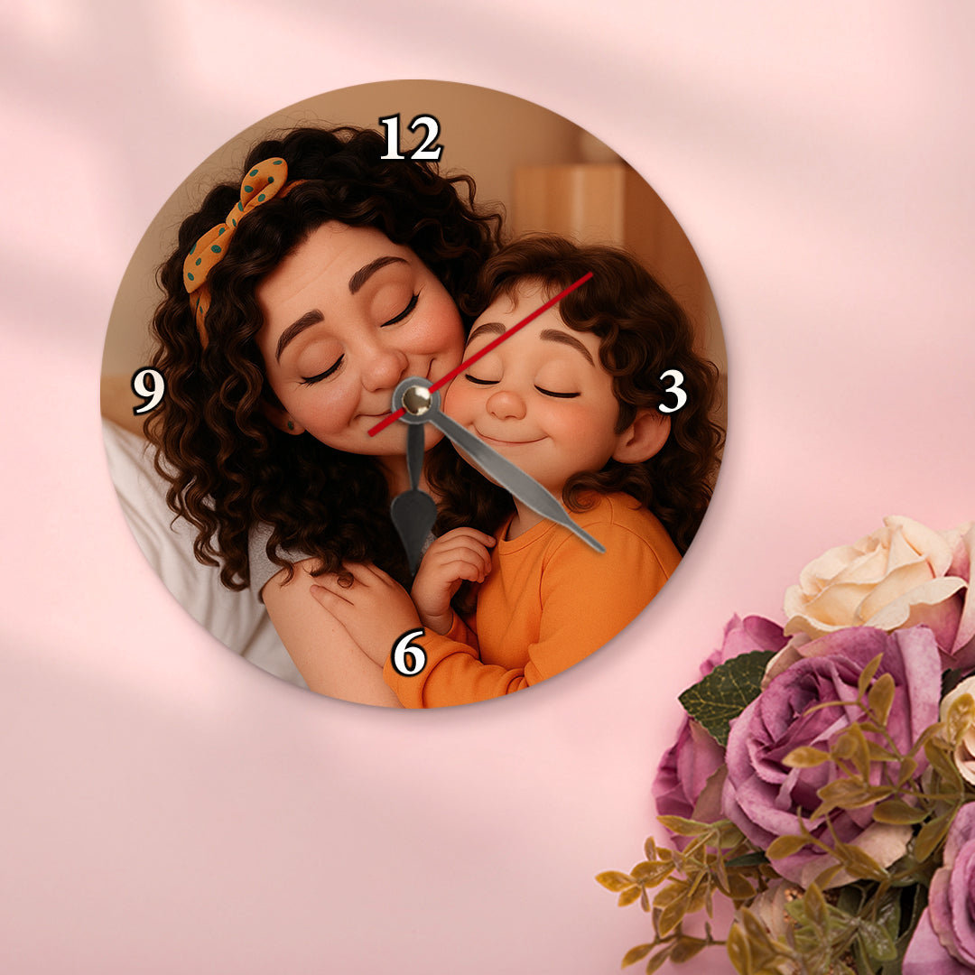 Reloj estilo CARICATURA para Mamá