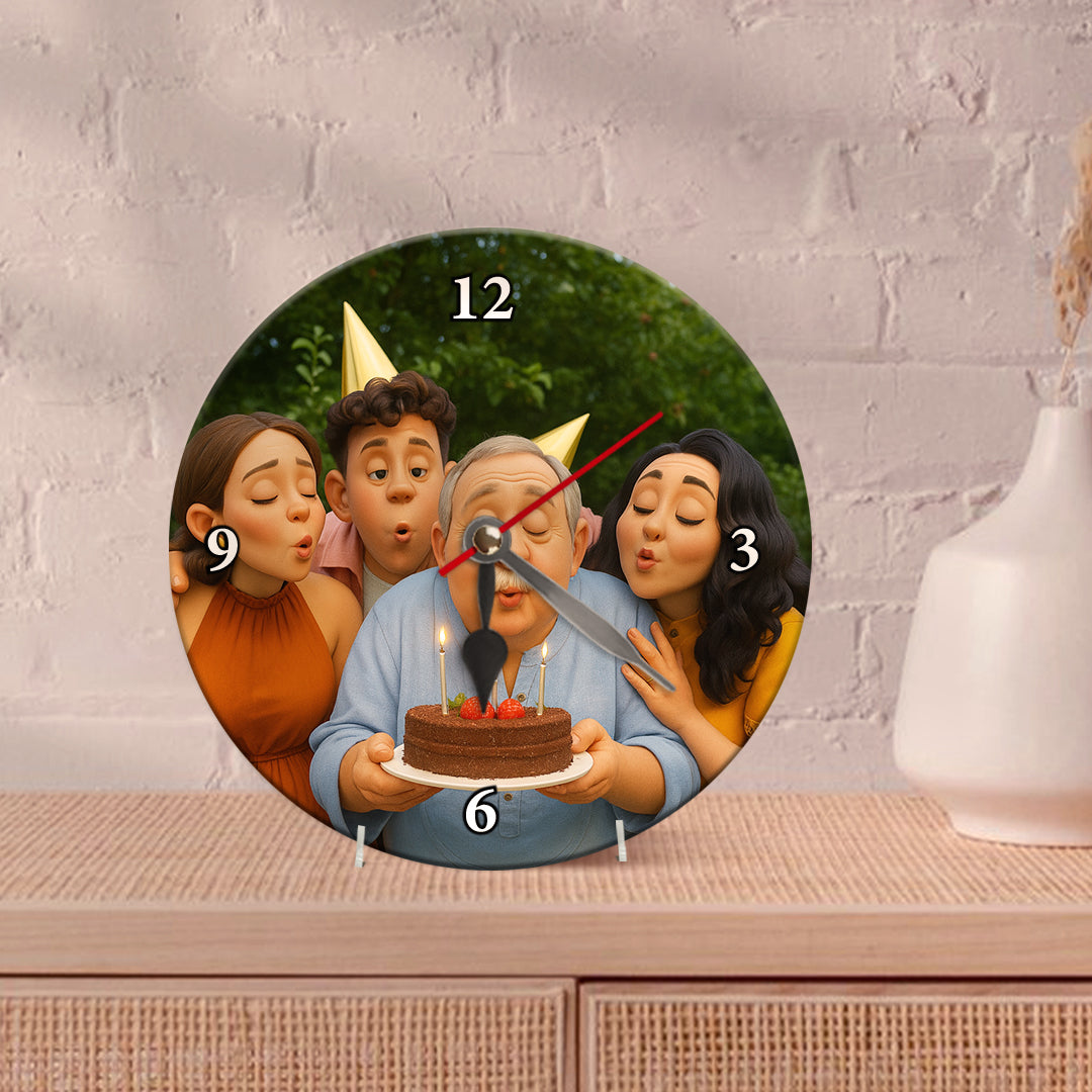 Reloj estilo CARICATURA para Cumpleaños