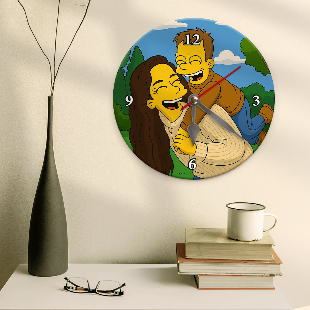 Reloj estilo LOS SIMPSON para Aniversario