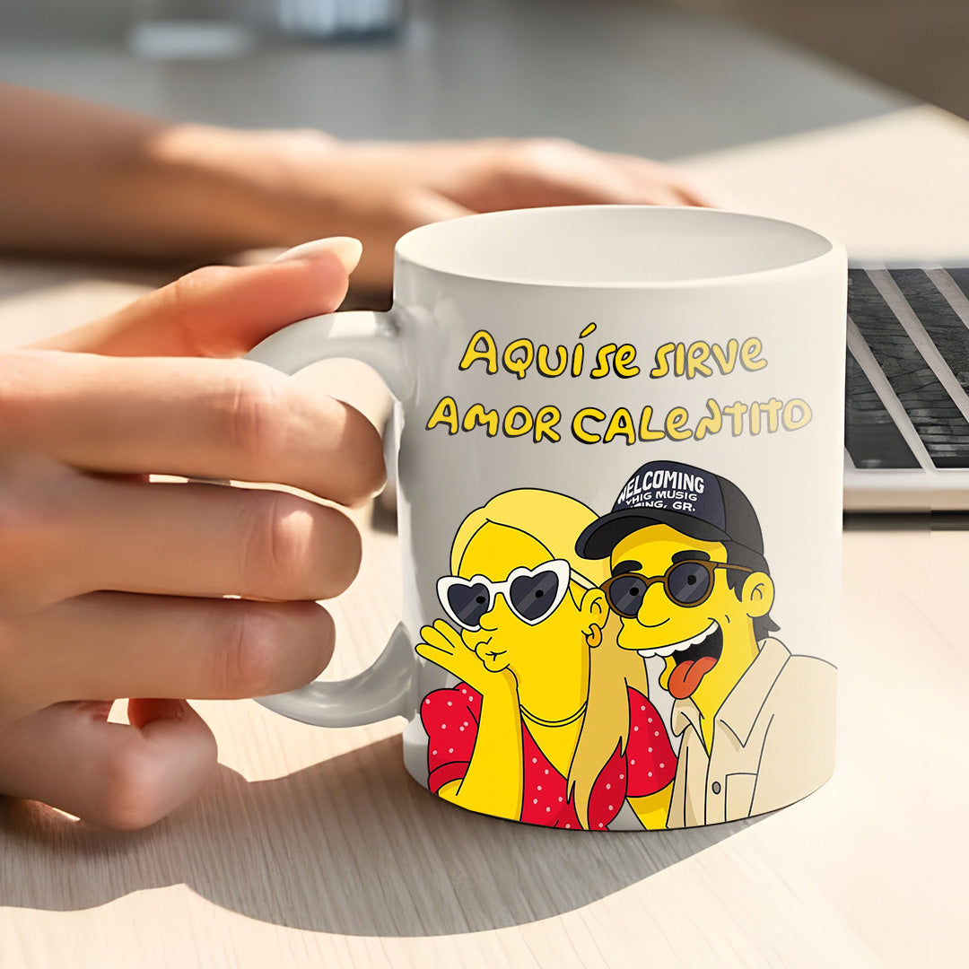 Taza estilo LOS SIMPSON para Aniversario