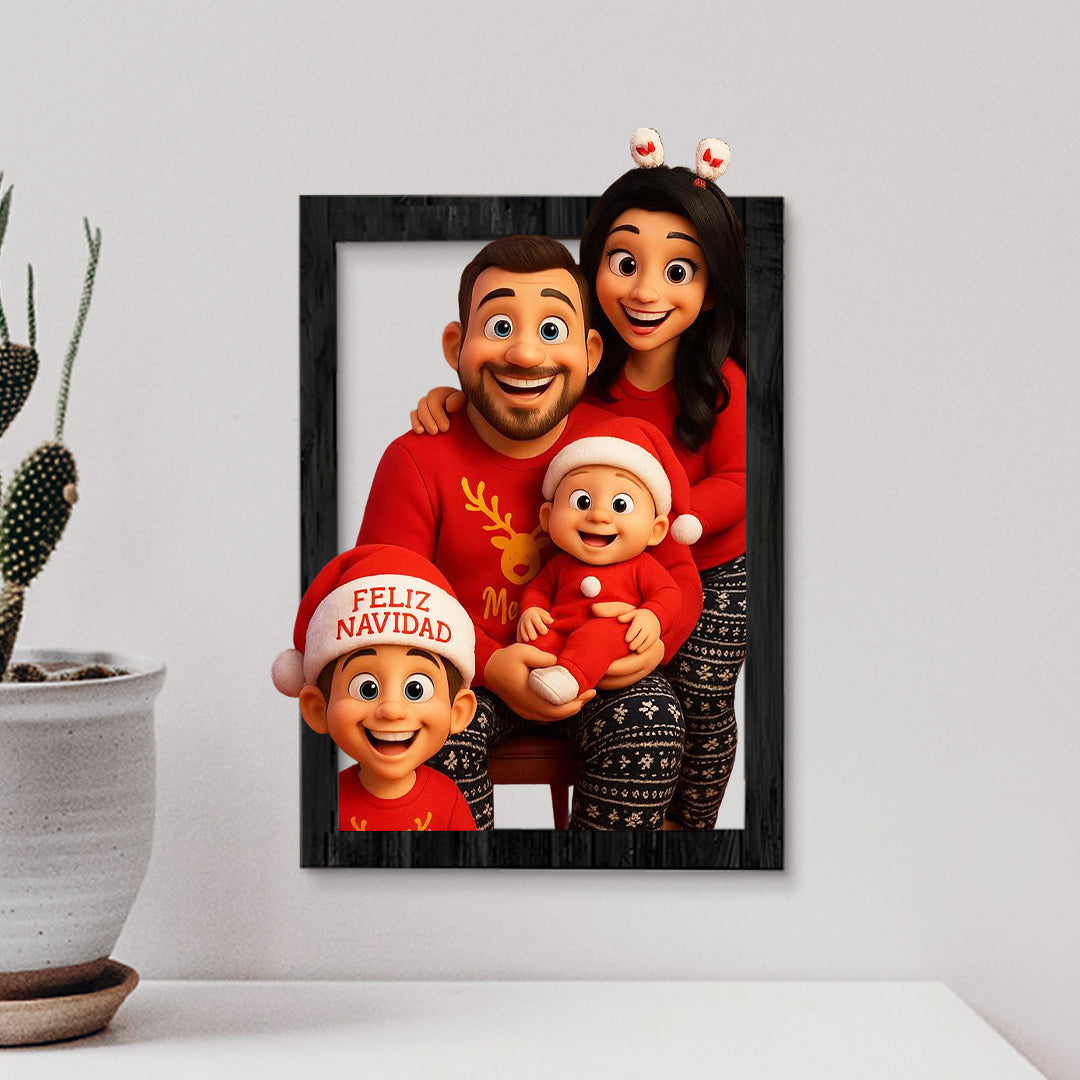 Cuadro dibujos animados CARICATURA para Navidad