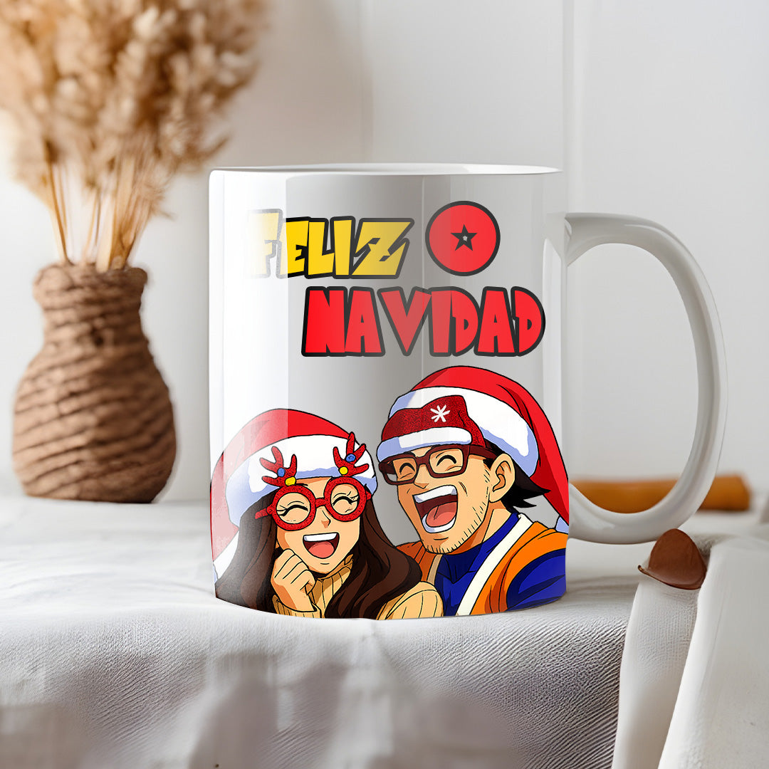 Taza estilo DRAGONBALL para Navidad