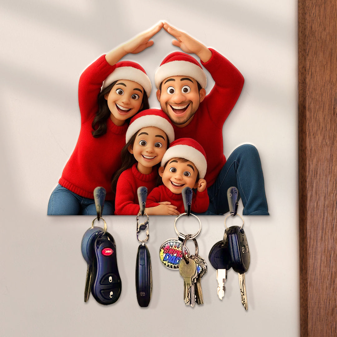 Portallaves estilo CARICATURA para Navidad