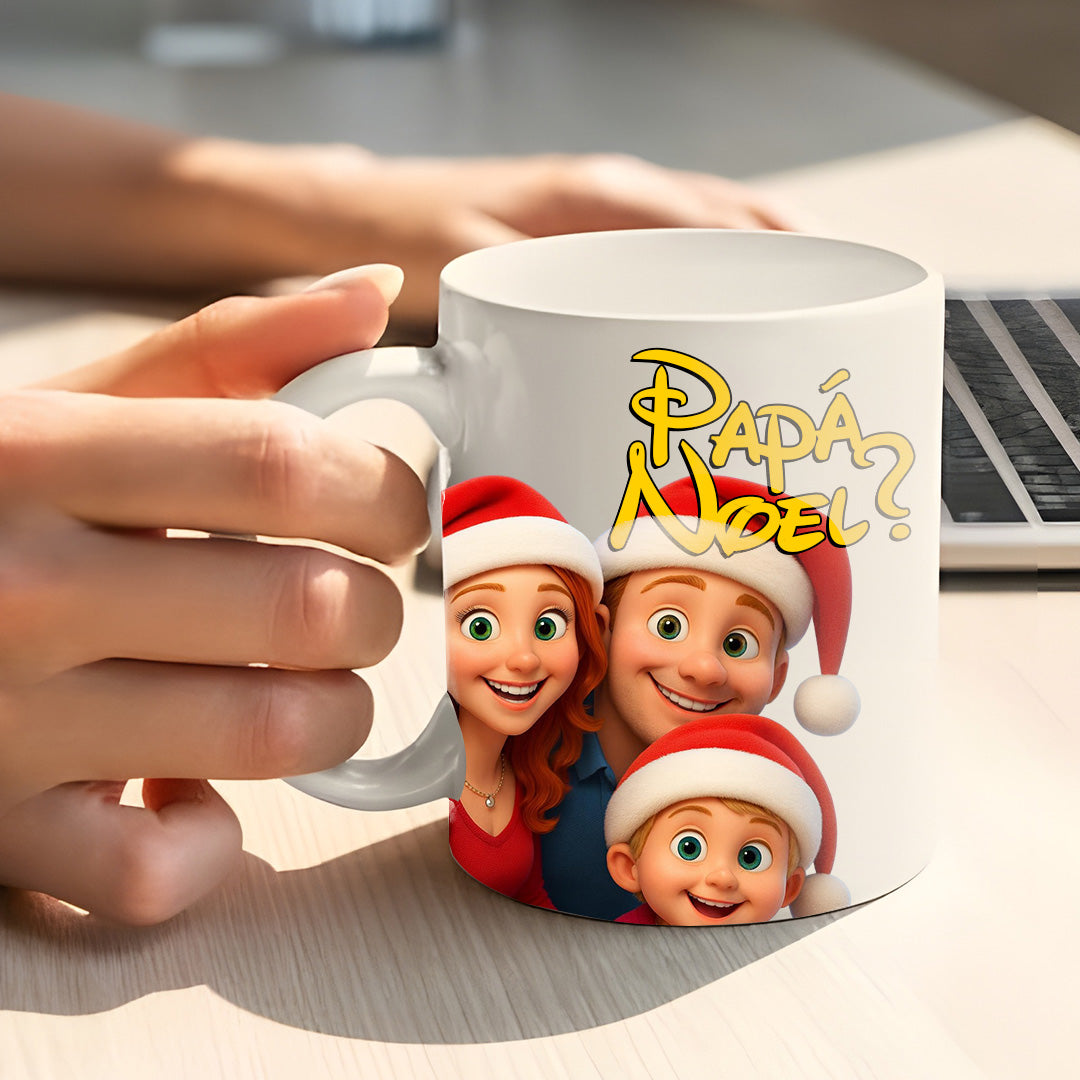 Taza estilo CARICATURA para Navidad