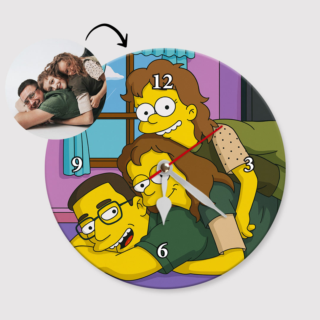Reloj estilo LOS SIMPSON para Papá