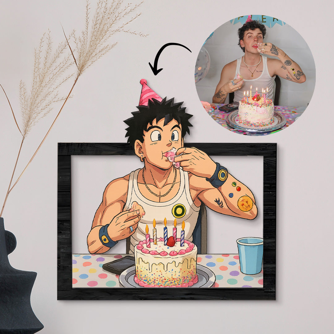 Cuadro dibujos animados DRAGONBALL para Cumpleaños