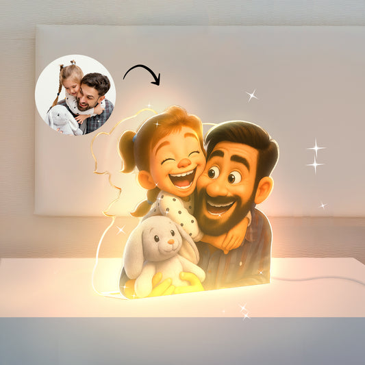 Lámpara CARICATURA Personalizada para Papá
